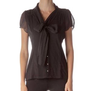 White House Black Market Blouson Sleeve Blouse